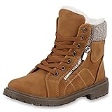  SCARPE VITA Damen Stiefeletten Outdoor Worker Boots Warm Gefüttert Zipper 152594 Hellbraun Zipper 39
