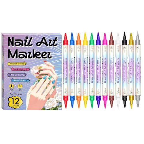 Stylos Vernis à Ongles 12 couleurs longue durée pour nail art