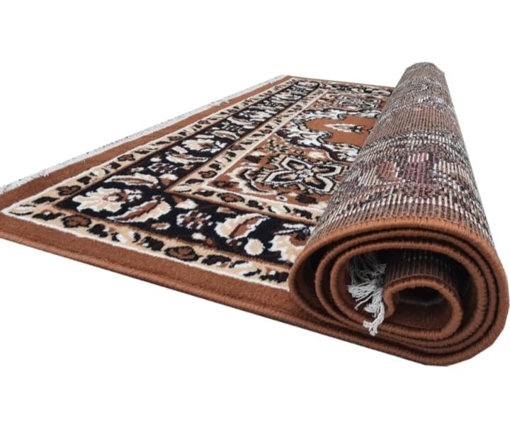 Image of Soft Washable Beautiful Acrylic Rugs for Home Decor Living Room 5x7 feet (150 x 200 CM) Gold