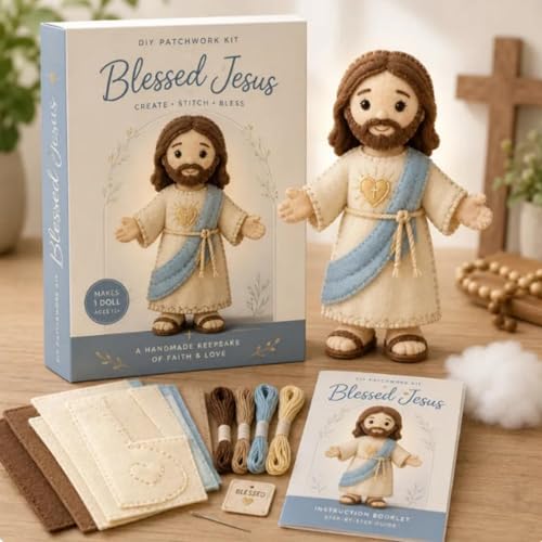 Kit de patchwork DIY chrétien, couture et loisirs créatifs de feutrine religieuse Marie