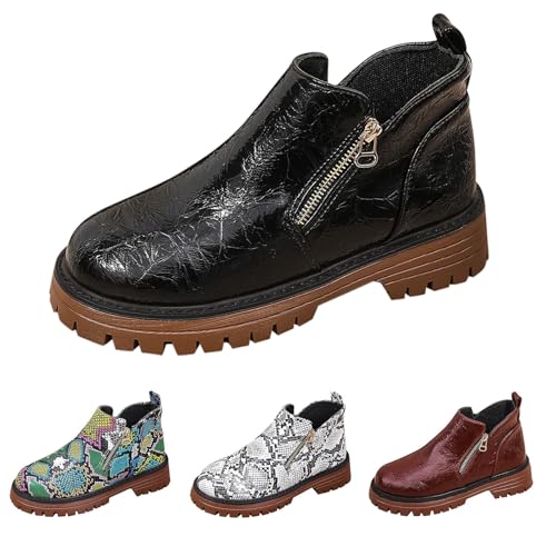 Bottines talon compensé antidérapantes bottes zip chaudes et légères