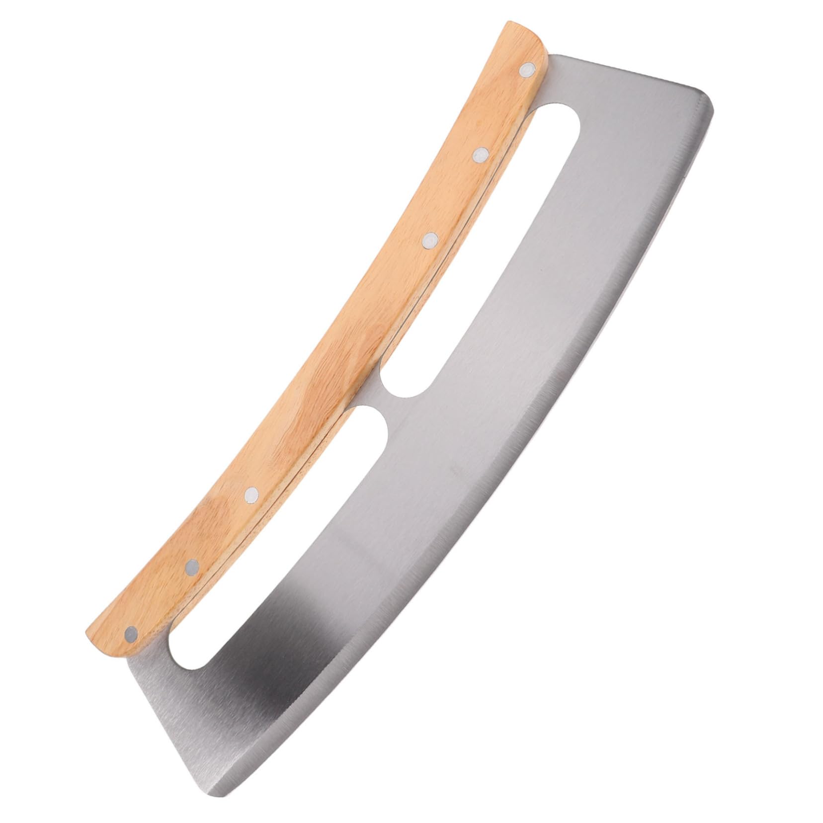 OFFSCH 1 Set Rocker Pizza Cutter Knife Semi Stainless Steel Blade with Full Handle for Effortless Slicing of Pizza Bread and Toast Comfortable Grip and Protective Cover