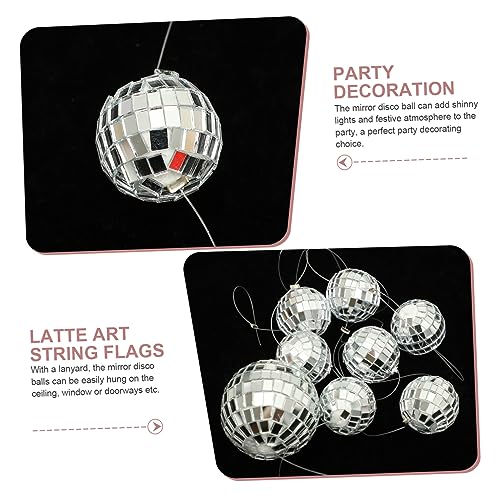 Decoraciones de bola espejada elegante Sosoport para fiestas, bodas y cumpleaños: adornos colgantes reflectantes para ambientes festivos y accesorios para fotos miniatura 7