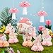 12PCS Fairy First Birthday Decorations, Fairy Honeycomb Centerpieces Decorations, Mushroom Birthday Party Table Decorations, Mushroom Party Decorations for Baby Shower Girls Fairy Party Decor
