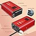 300W Car Power Inverter 12V DC to 110V AC Car Converter Adapter with LCD Display for Car Battery Status Monitor and Smart Fan Dual 4.8A USB Ports 2 AC Outlets LEESKY