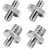 El paquete incluye: el paquete incluye 2 adaptadores de rosca macho de 1/4 pulgadas a macho de 1/4 pulgadas y 2 adaptadores de rosca macho de 1/4 pulgadas a macho de 3/8 pulgadas. Los tornillos de montaje de cámara pueden poner dos dispositivos de equipo fotográfico, te ayudan a obtener más posibilidades de combinación de equipo y libertad en tu sesión de fotos.