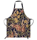 oFloral Paisley Floral Apron Unisex Adjustable Bib Apron, Cooking Kitchen Chef Apron, Women Men Apron for Home Kitchen, Restaurant, Coffee house