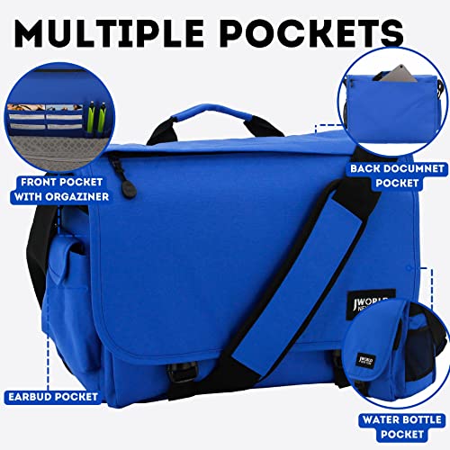 Image of J World New York Thomas Laptop Messenger Bag for Women & Men. Kids Computer Bookbag