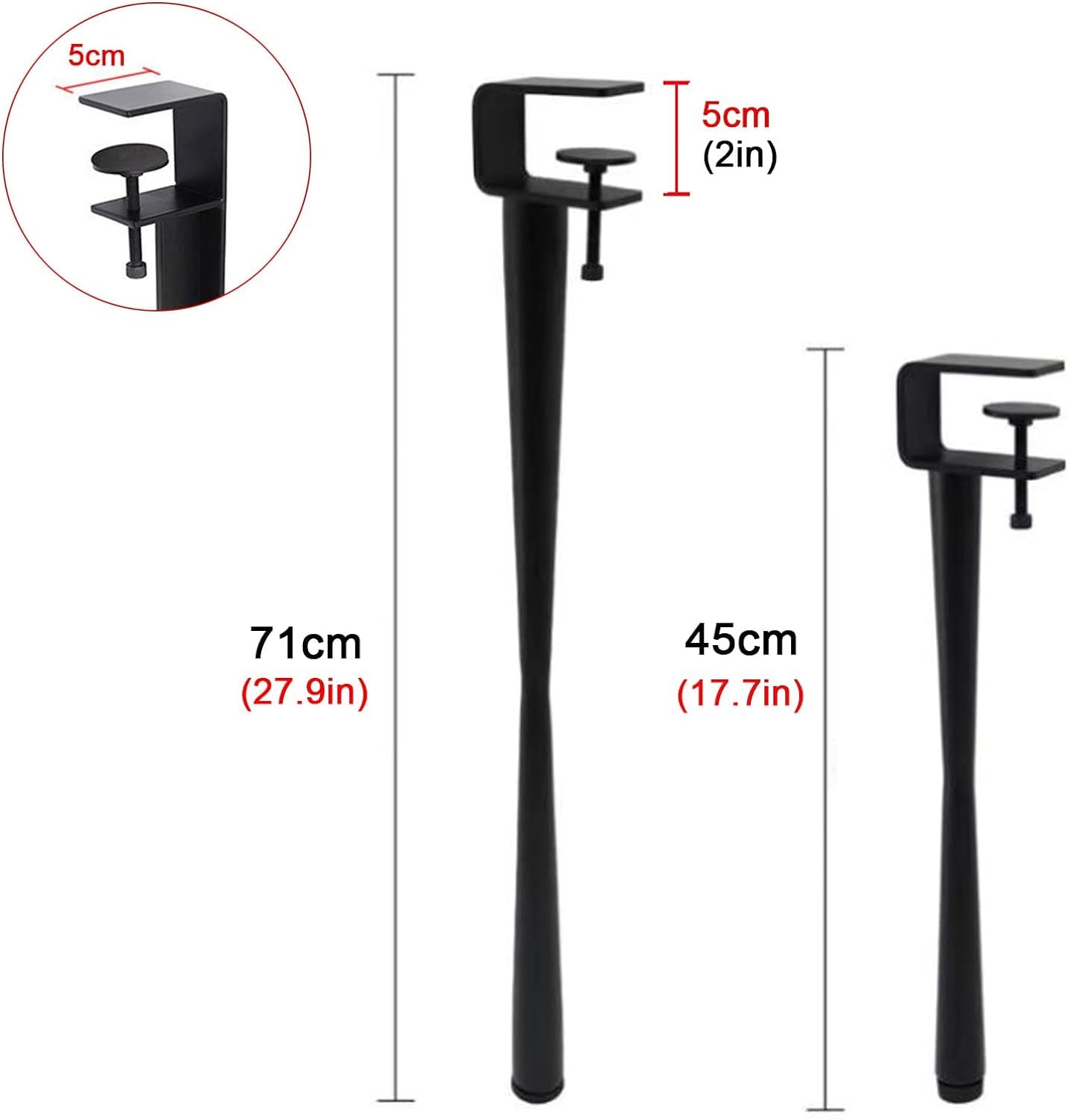 テーブル　脚　クリップ式　45cm ブラック 415OLyZOPRL.jpg