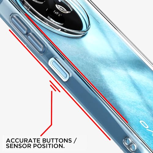 Image of Amazon Basics Back Cover for Vivo Y39 5G PC + TPU Clear Transparent Raised Edges Shockproof Protective Phone Bumper Case(Transparent)