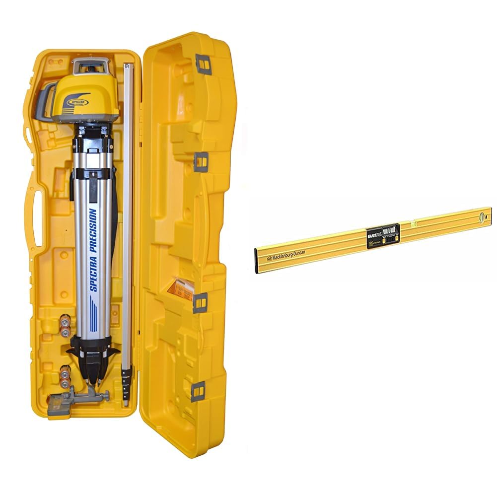 Spectra Precision LL300N-1 Laser Level, Self Leveling Kit with HL450 Receiver & M-D Building Products 92325 4ft Digital Level - Smart & Precise Tool for Accurate Leveling with Slope Percentage