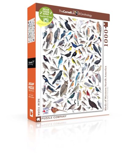 New York Puzzle Company - Cornell Lab Birds of Western North America - 1000 Piece Jigsaw Puzzle for Adults by Pedro Fernandes