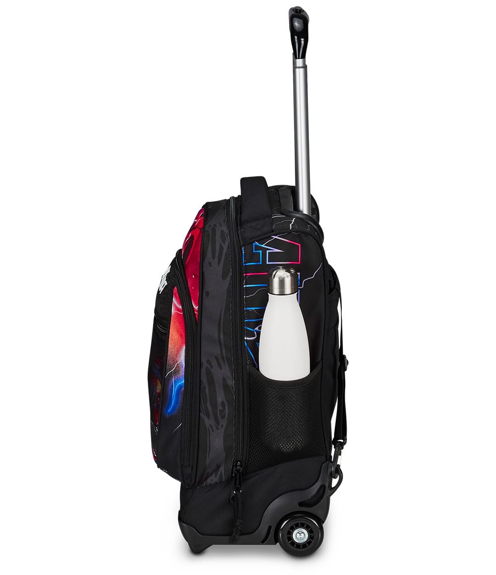 Mitama Trolley DR Junior Scuola Road To Win,Con Mega Scomparto e Doppia Maniglia, Nero e Rosso, Scuola Elementare e Tempo Libero, Bambino Ragazzo