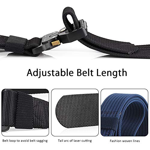 Men Tactical Belt 1.5 Inch Heavy Duty Belt Nylon Work Belt Quick-Release Metal Buckle for Molle Sport3