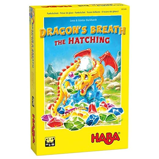 HABA 305300 Dragon's Breath The Hatching - A Sparkling Stone Collection Game for Ages 6+ (Made in Germany)