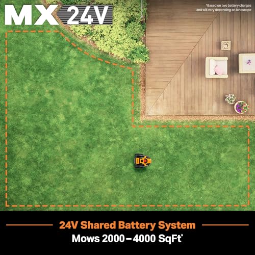 Image of LawnMaster OcuMow Robot Lawn Mower with Cordless 24V MAX 10 inch Grass Trimmer Combo Kit Perimeter Wire Free for Small Yards 2000-4000 Square Feet Optical Navigation Automatic Obstacle Avoidance Spot Cut