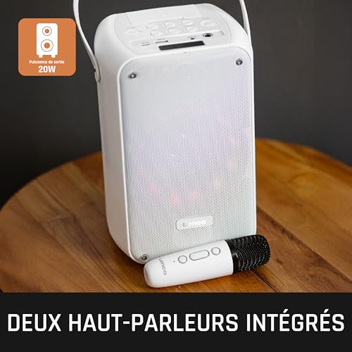 Machine karaoké portable bluetooth pour chanter en extérieur grâce à la batterie