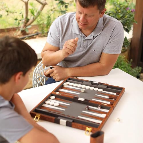 Backgammon en bois de 38 cm pour partager des moments authentiques à deux - 6