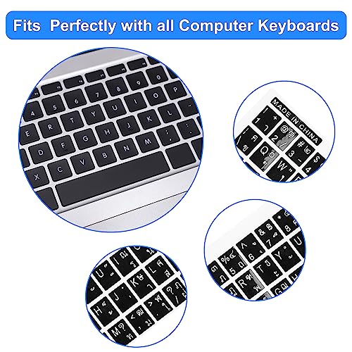 Adhesivos para teclado inglés y tailandés uxcell miniatura 4