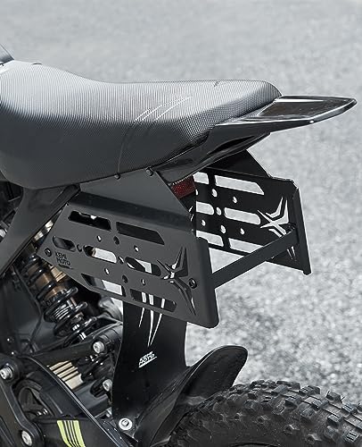 Image of KEMIMOTO Motorcycle Side Racks Luggage Saddlebag Support Carrier Storage Compatible with Sur Ron Light Bee X160 X260 Surron One Side Up to 10 Lbs Black
