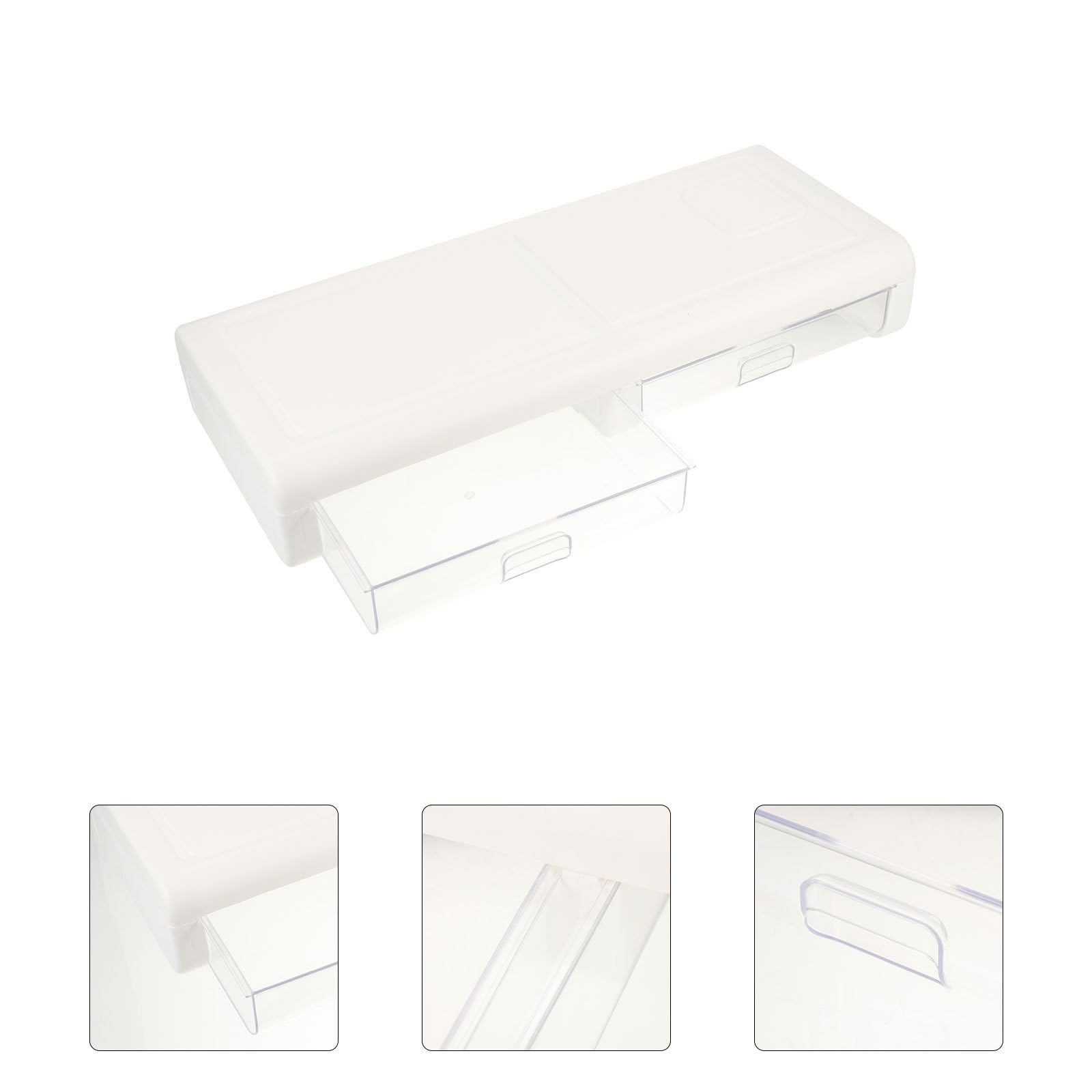 Supporto per Monitor Base Ventilata e Cassetto Integrato, Mensola per Computer Stabile per Scrivania, per Gaming e Smart Working