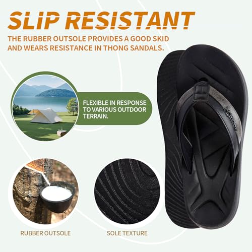 Men's Flip Flops Sandal Casual Comfortable Outdoor Thong Sandals for Men Summer Beach Slides Lightweight Non-Slip Shoes with Soft Cushion Arch Support3