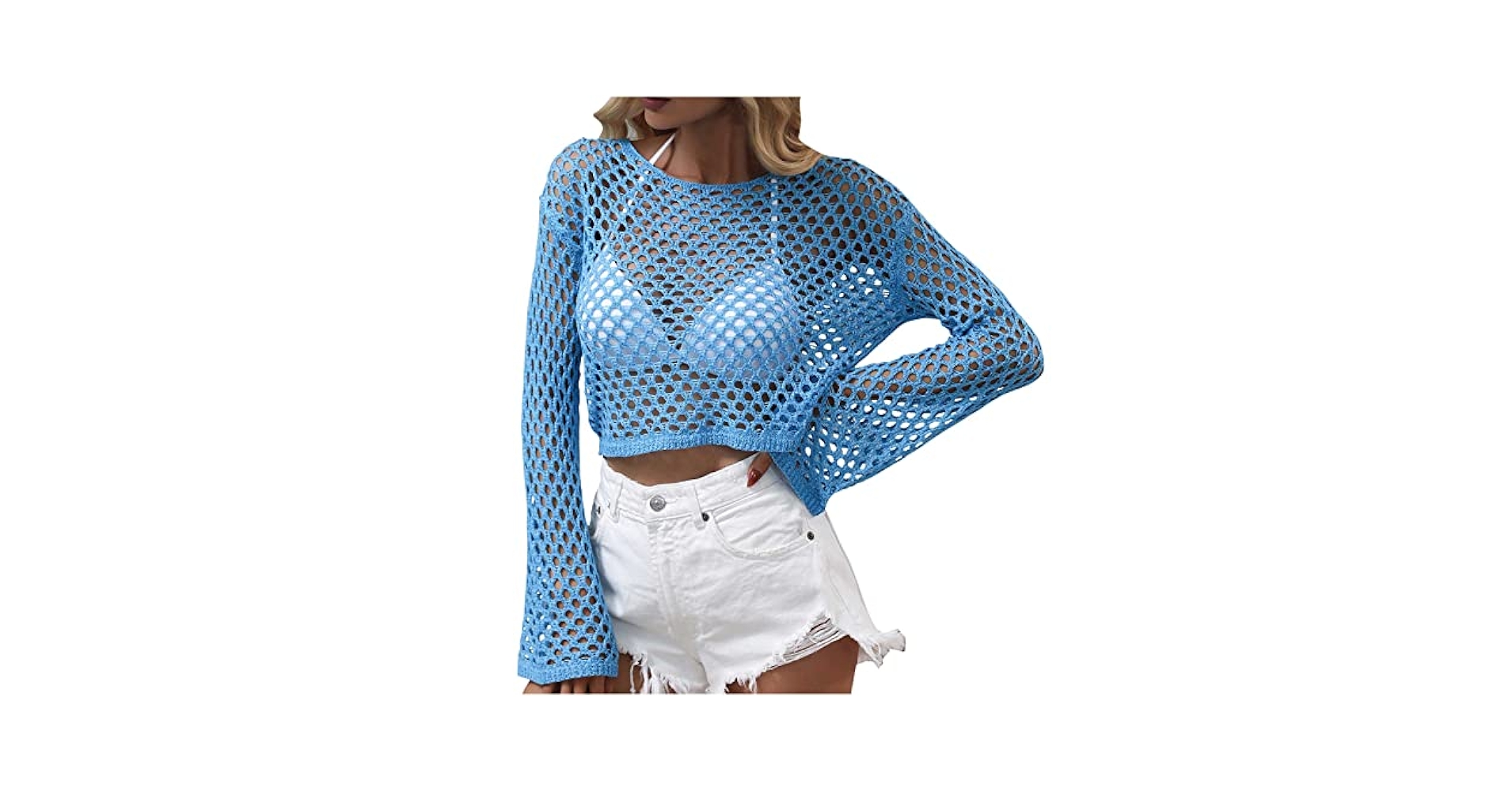 トップス Double Knit Cropped Pullover tuduoms Women's Off Shoulder Crop Top Sweater Long Sleeve