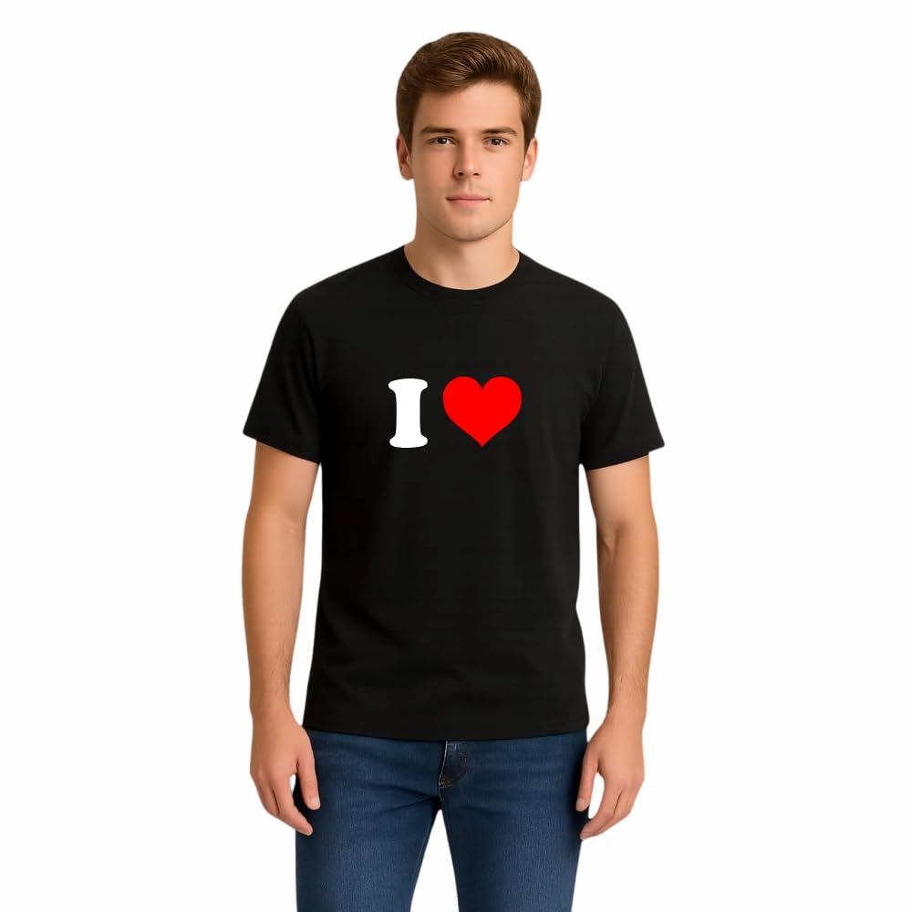 Alphabet Printed Black Cotton T-Shirt for Men | Stylish Regular Fit Round Neck Casual Wear-image-34