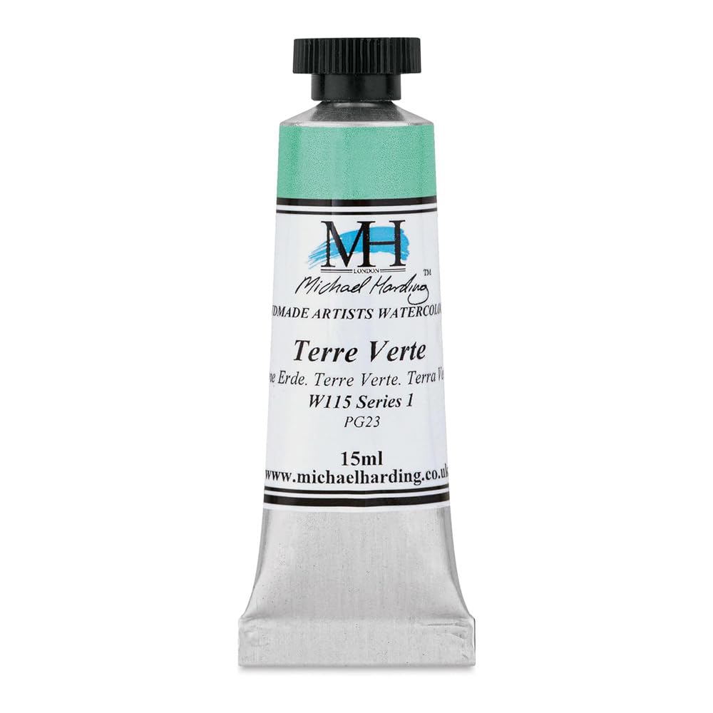 Michael Harding Terre Verte Professional Watercolors - 15Ml Tubes (Terre Verte)