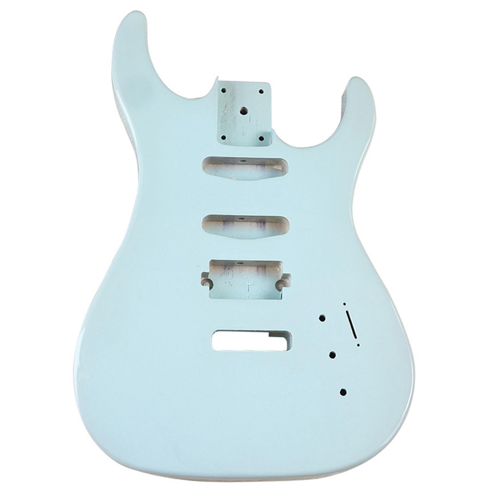 Unfinished Guitar Body Blue Glossy Guitar Barrel Open Pickup Hole DIY Instrument Accessories