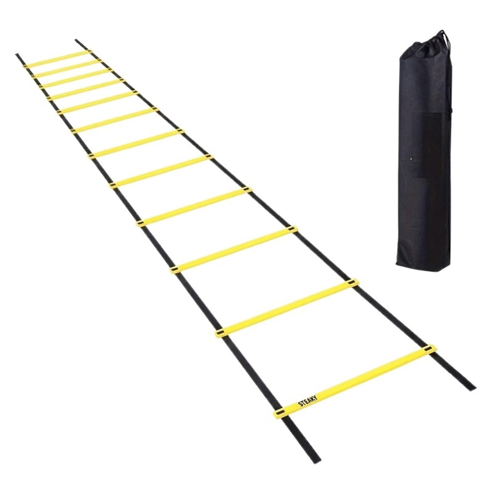 Agility Ladder Escalera de Agilidad Ajustable, Correa Nailon, Escalera Salto, Equipo Entrenamiento fútbol y Fitness
