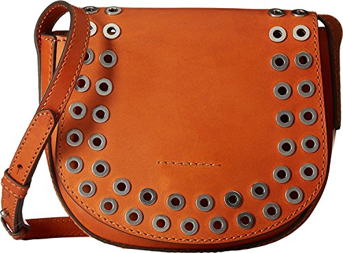 Sac FRYE Cassidy Saddle orange en forme de besace rétro pour femme
