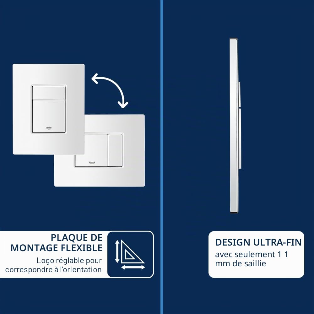 GROHE 38732Sh0 Plaque de Commande Wc Skate Cosmopolitan, Blanc (Import Allemagne)