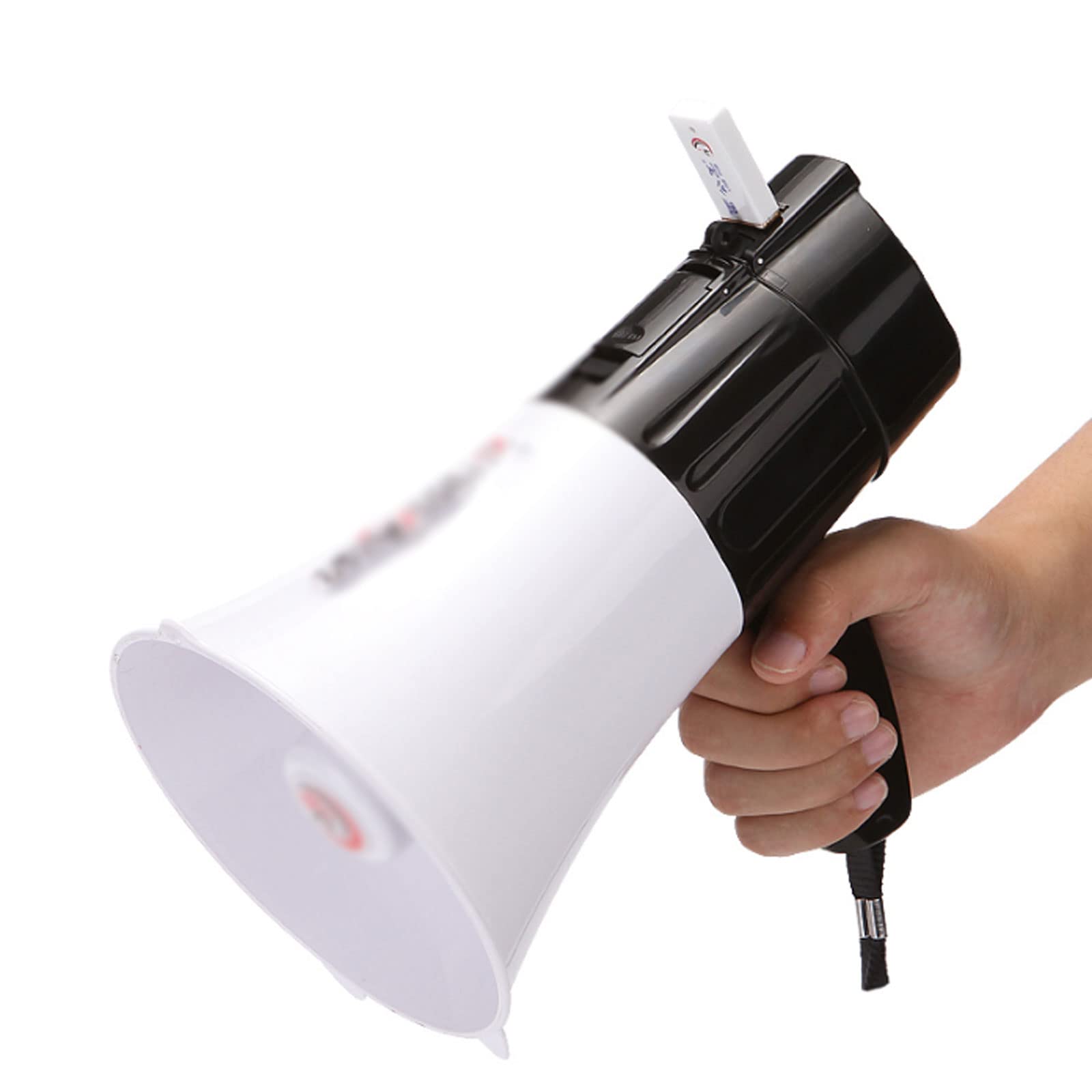Altoparlante Portatile megafono con Sirena Integrata, megafono Leggero con Registrazione a 240 Secondi per Tifosi e Allenatori di Cheerleading all'aperto.