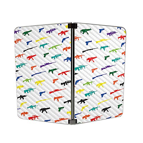 Image of MIGHTY SKINS MightySkins Carbon Fiber Skin for Microsoft Surface Duo - Fun Guns | Protective, Durable Textured Carbon Fiber Finish | Easy to Apply, Remove, and Change Styles | Made in The USA