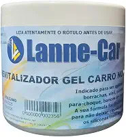 Gel Revitalizador Lanne-Car 500 ml para Plásticos, Borrachas e Vinil – Restaura a Cor, Acabamento Uniforme, Uso Interno e Externo, Fácil Aplicação