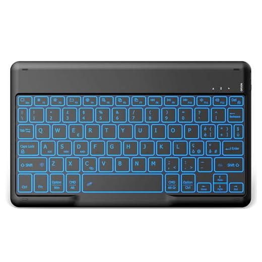EasyAcc Tastiera Bluetooth Wireless con Windows/Android/iOS, Tastiera Portatile con Tablet Layout Italia, Tastiera Tablet, Retroilluminata