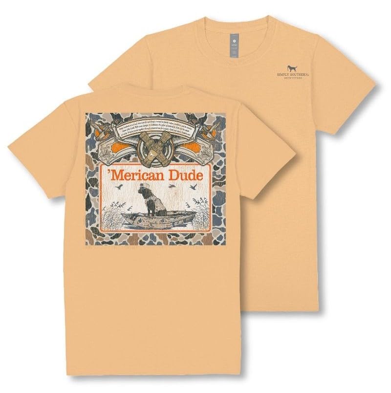 Simply Southern Merican Dude - Duck Call - Duck Hunting - Camo - Adult T-Shirt