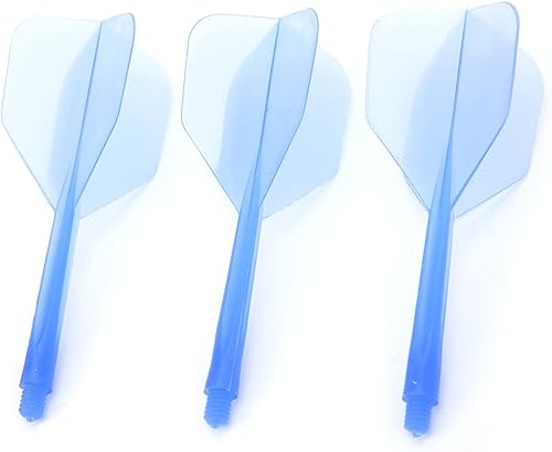 Qiilu Cuesoul Dardos Vuelos integrados Eje de dardos y vuelos Abs 3 piezas 2Ba integrado Eje de dardo transparente y vuelos Forma estándar Anti Break