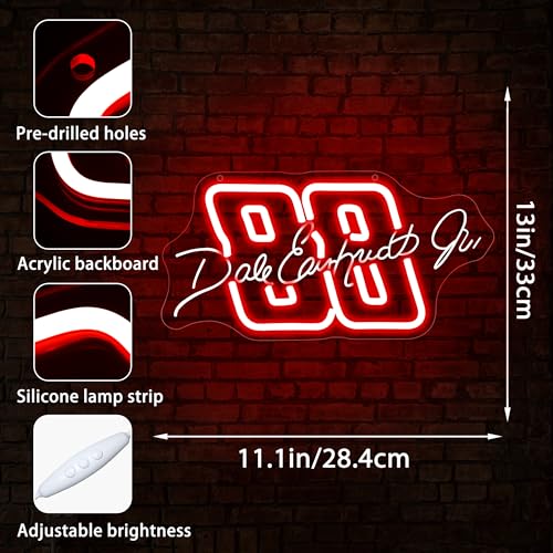 Image of Racing Neon Sign for Wall Decor Dimmable Race Car Neon Light Suitable for Man Cave Room Decor Legend Sign Light Up for Bedroom Party Playroom Birthday Gift for Fans Size13.7 * 7.0In(P233)