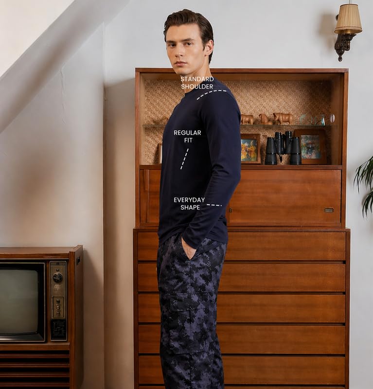 Image of Sleepynuts Regular fit Cotton Full Sleeve Plain T-Shirt for Men (Pack of 1,2,3 Size Small to 3XL)