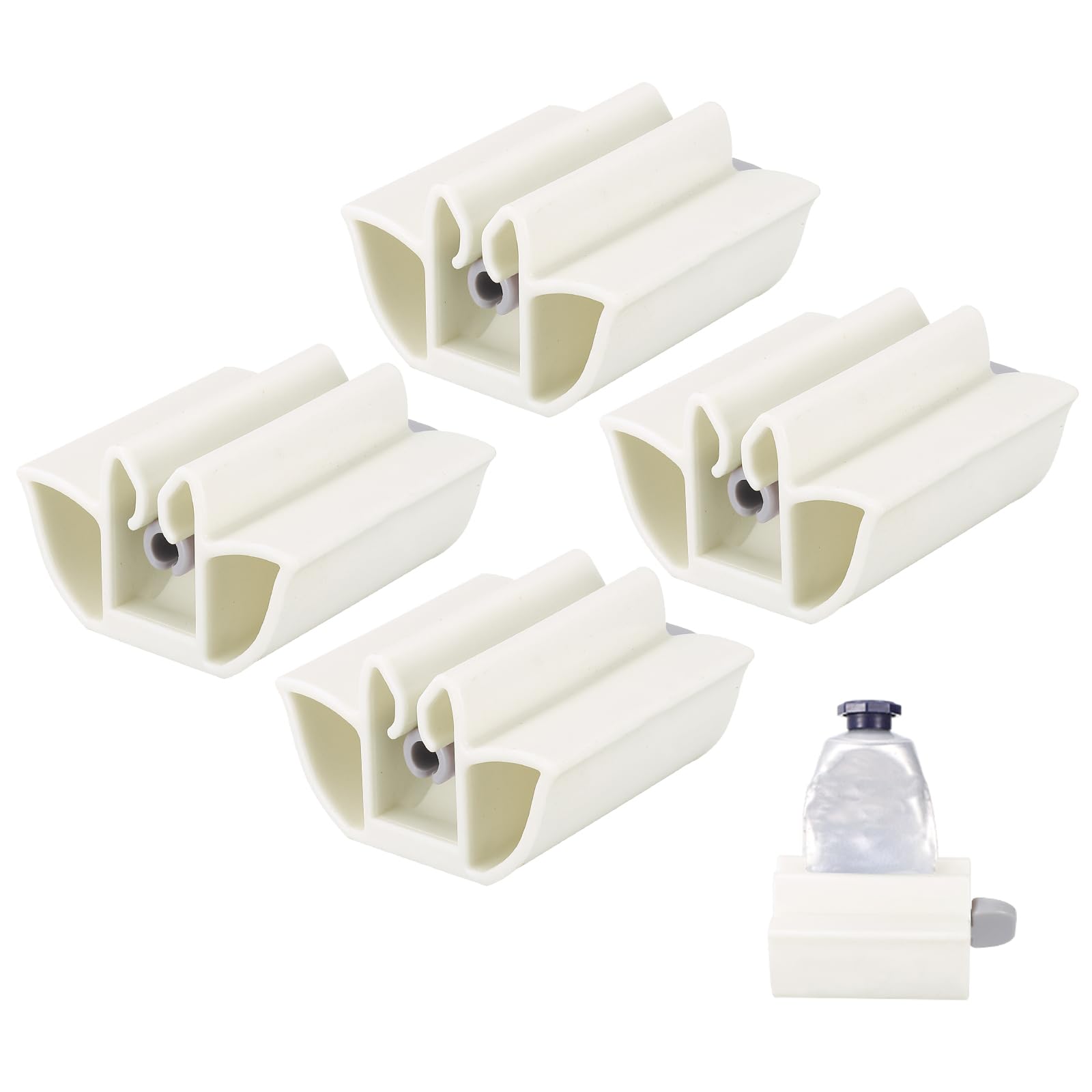 Dispensador de pasta de dientes y herramienta dispensadora de pasta para baño, 4 piezas