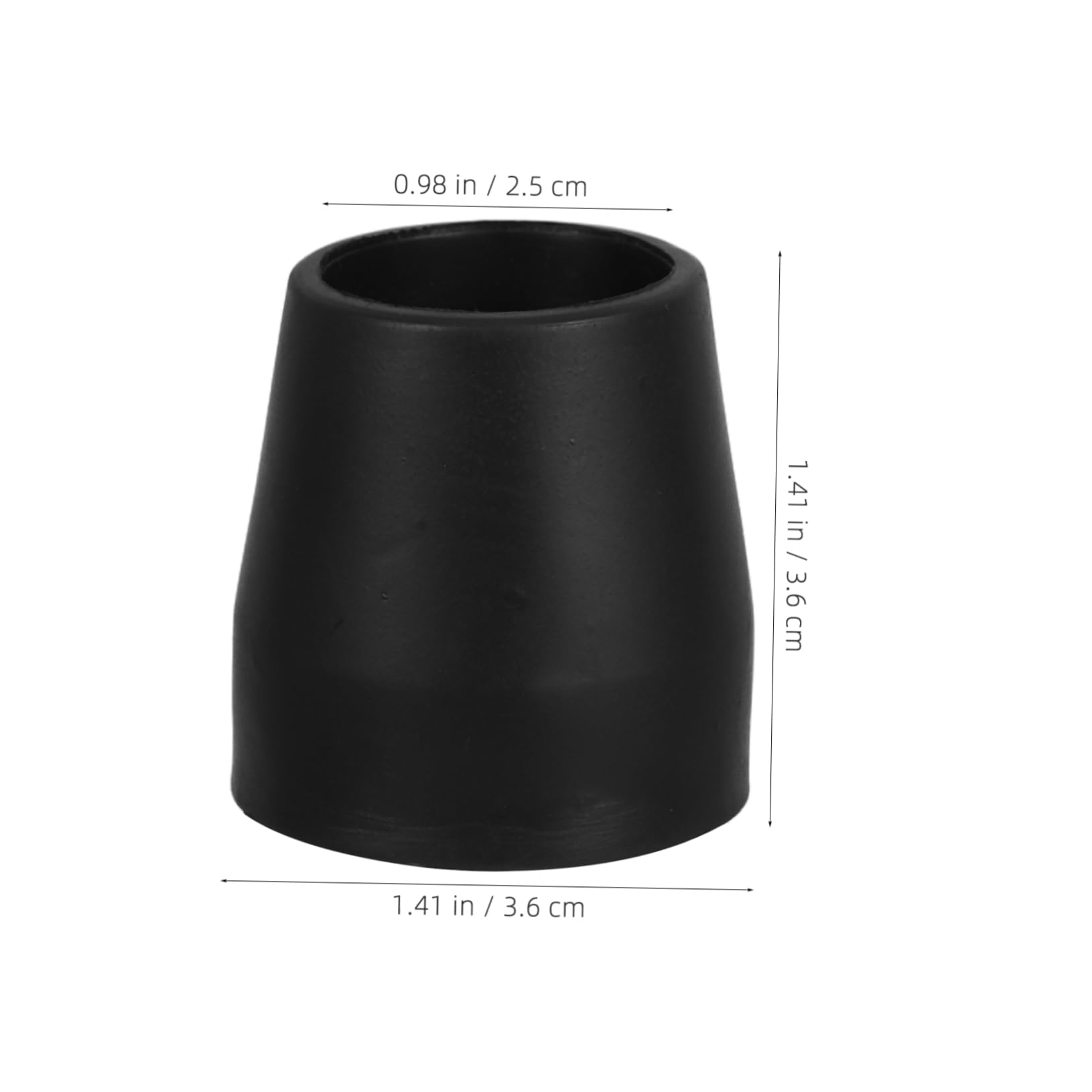 KOCKSHION 6pcs Walking Stick End Tripod Cane Tip Walking Stick Accessories Hiking Walking Stick Tips Black Rubber