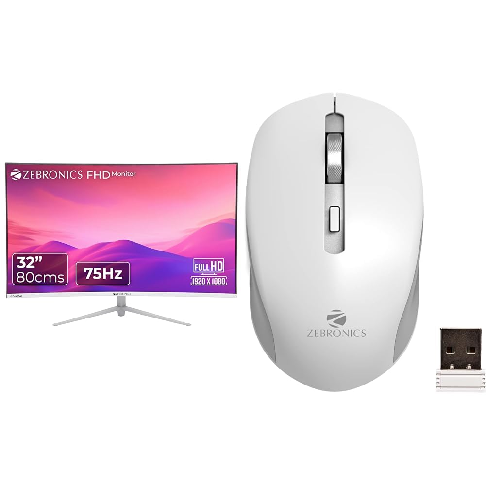 ZEBRONICS AC32FHD LED Curved 75Hz 80Cm (32") (81.28 Cm) 1920x1080 Pixels FHD Resolution Monitor with-image-23