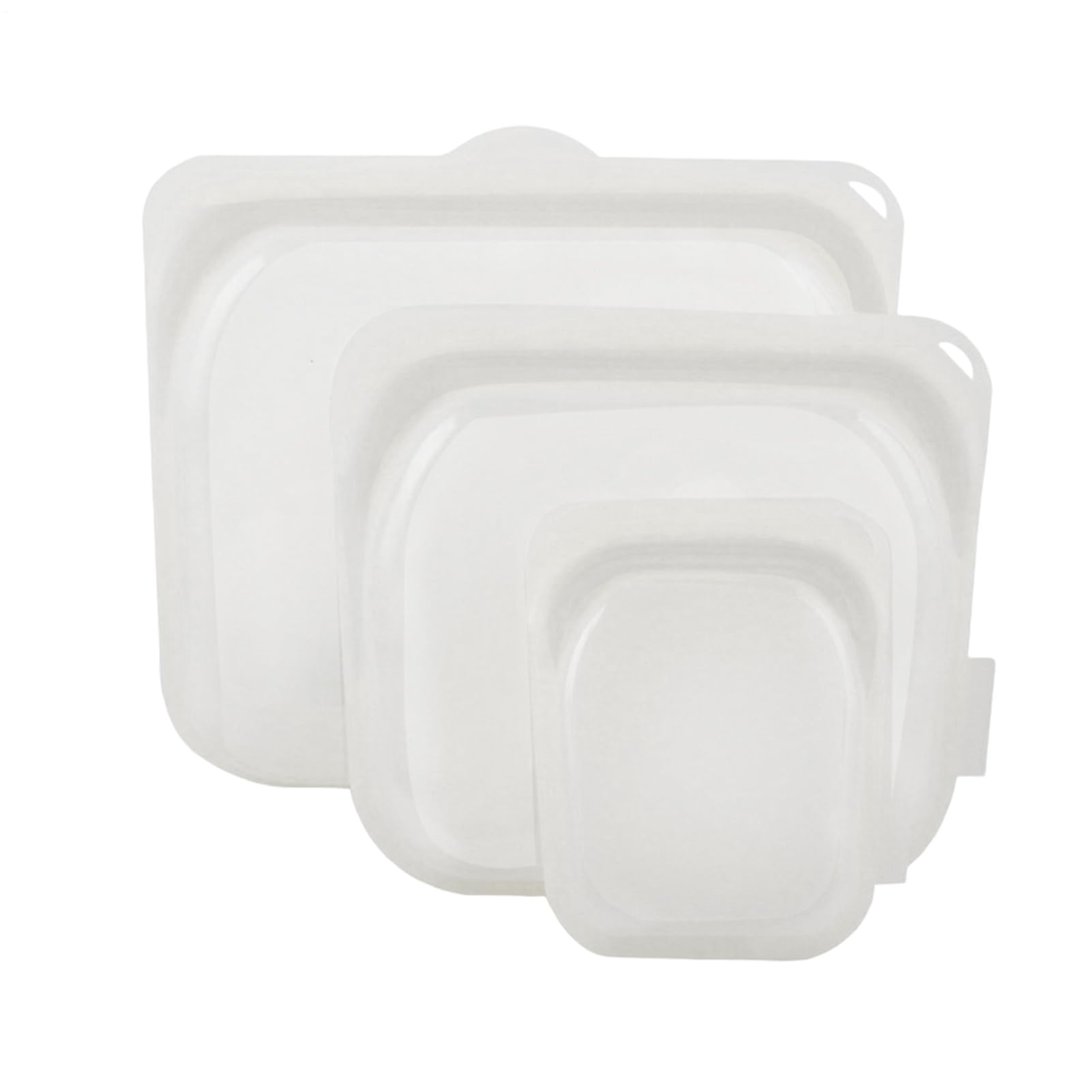 Bolsa de Alimentos Reutilizable 3 Envases de Silicona para Alimentos | Bolsas Portátiles para Alimentos para Preparación de Comidas, Almuerzo, Viaje, , Carne, Queso, Verduras, Fruta