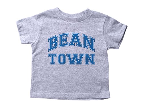 Boston Toddler Shirt/Bean Town/Unisex Kids Crew Neck Tee/Sizes 2T-5/6T (2T, Grey)