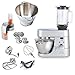 Produktbild Kenwood Küchenmaschine TOP-Paket Chef Titanium Timer KMC070 mit zusätzlicher Schüssel 36385B + Schnitzelwerk AT340