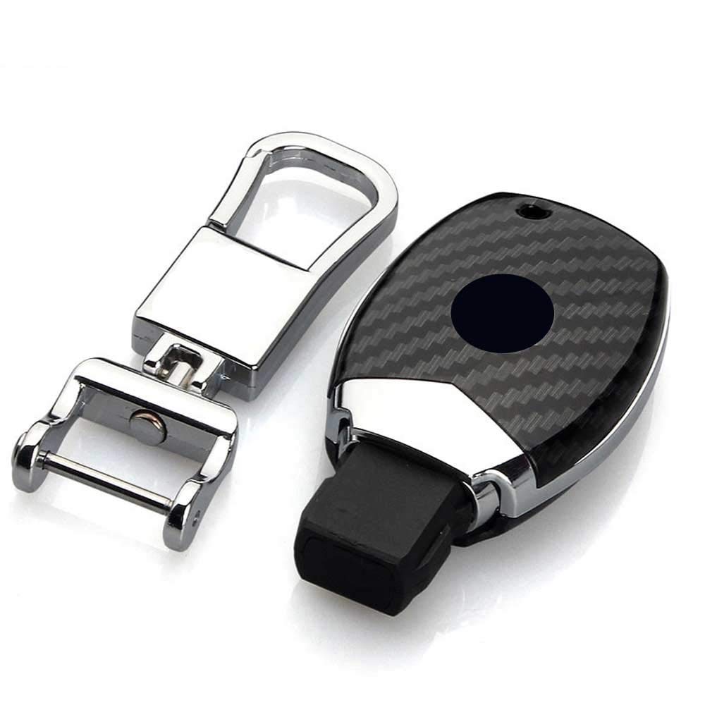 SSL-Smart Remote Key Shell Cover Set for Mercedes Benz A/B/C/S Class/E Class W212/GLC/GLA/GLK/CLA/CLS//R/SL/SLK Color Name Printing Carbon