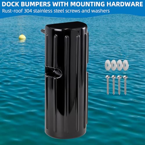 Image of Dock Bumper Fender,Boat Dock Bumpers for Edge or Side,Marine Fender Guard Vertical Protection,Durable Construction,Include Mounting Hardware