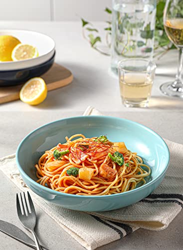 Sweese 124.002 Porcelain Salad Pasta Bowls - 30 Ounce - Set Of 6, Multicolor, Hot Assorted Colors #TOP2